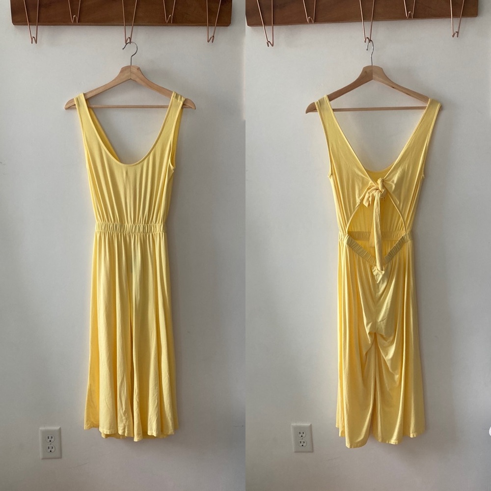 Sunshine Yellow Open Back Jumpsuit by BOBI